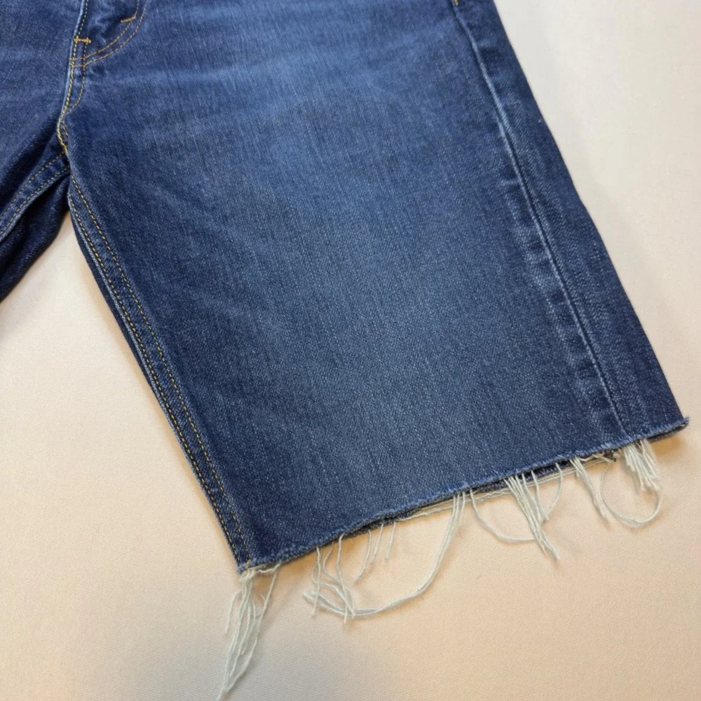 Levis 511 Slim Fit Cut Off Denim Shorts Mens Medium Wash Frayed Hem 9
